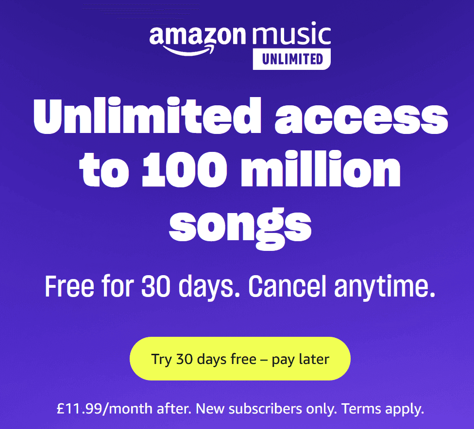 amazon music unlimited ad