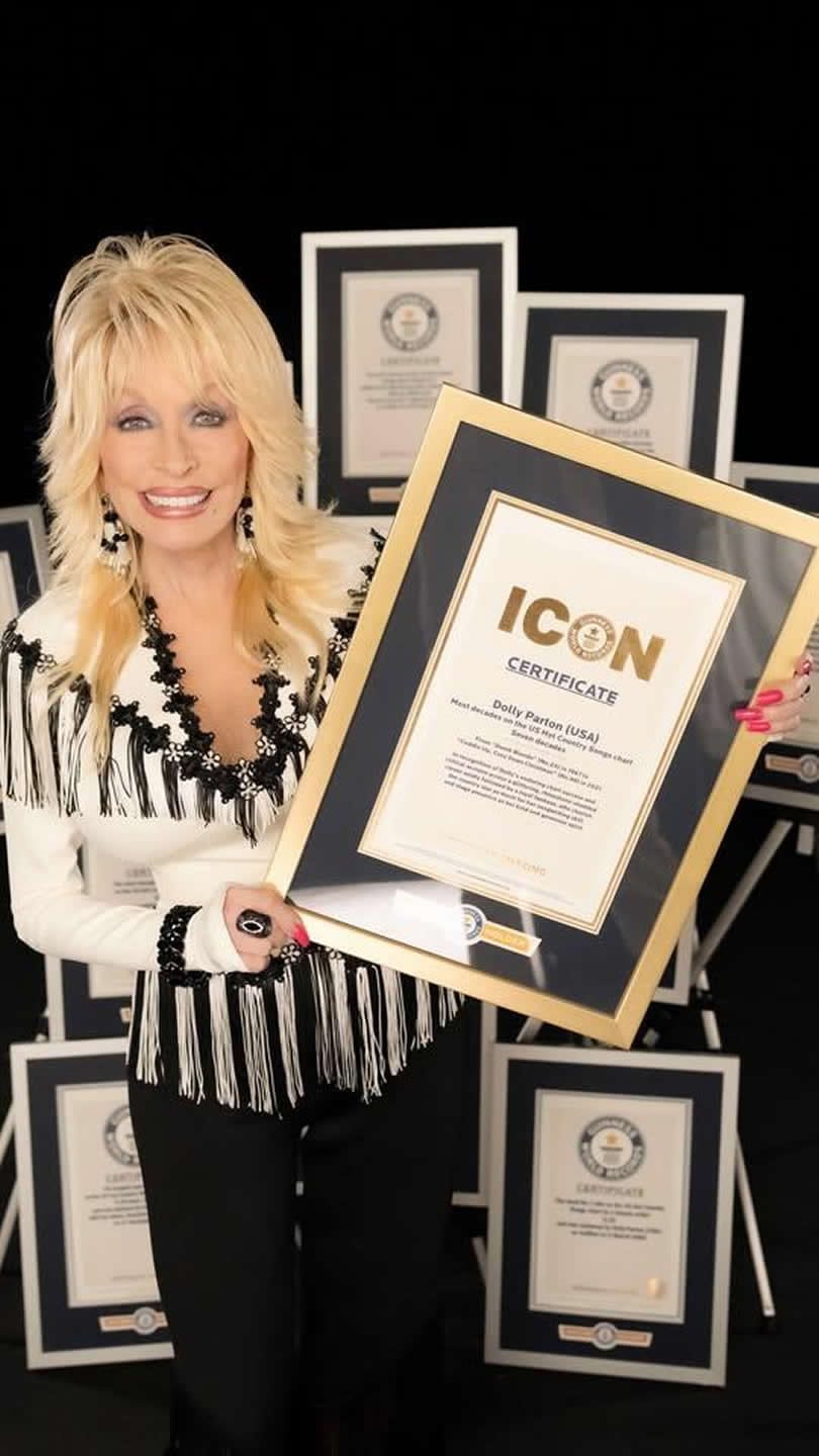 dolly parton named guinness world records icon