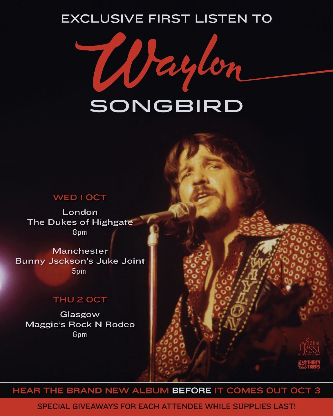 waylon jennings listening parties